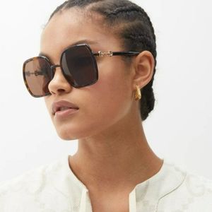 Gucci GG0890S 002 Sunglasses Dark Havana Brown Women